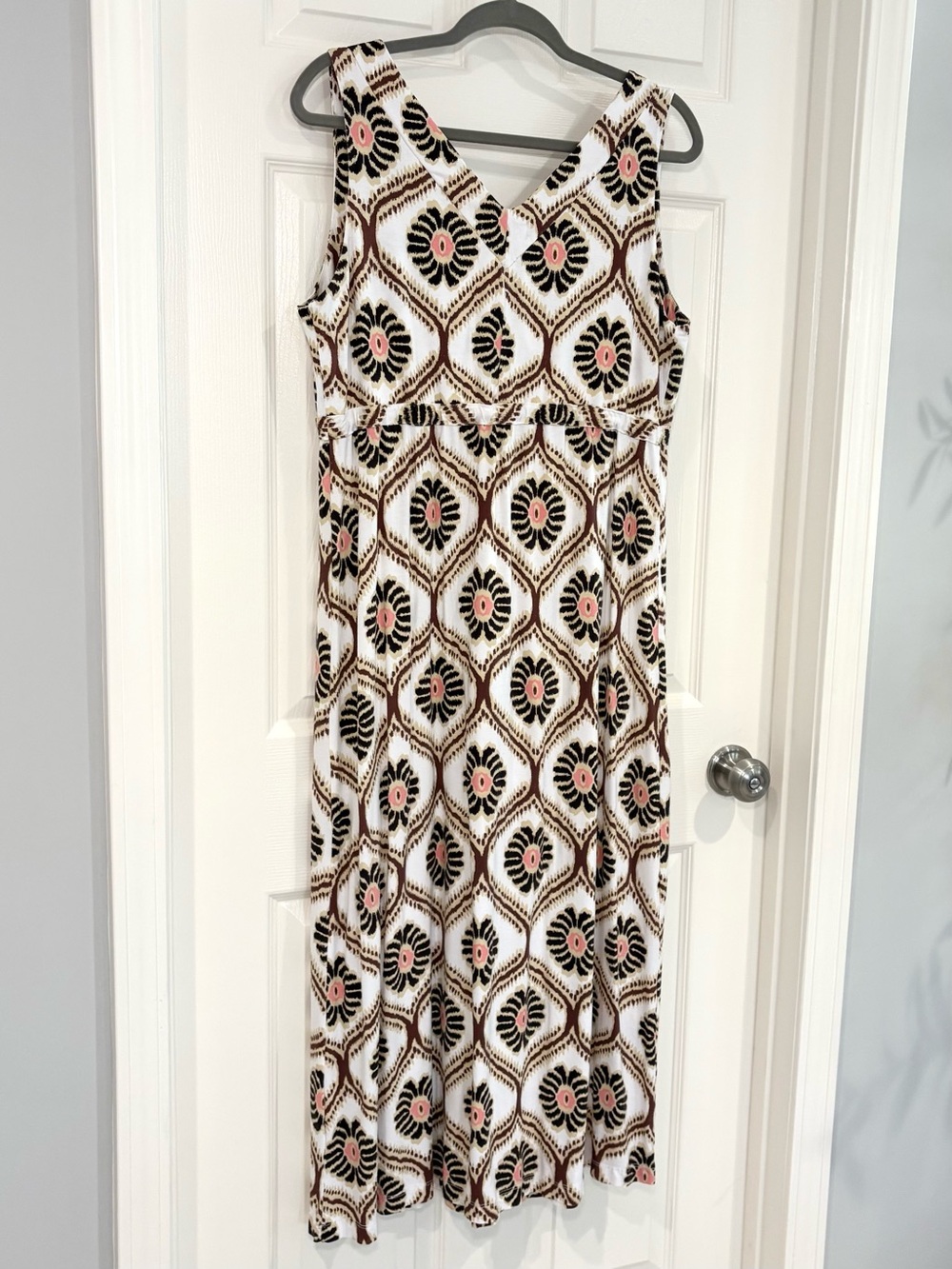 Fresh Produce Maxi Sleeveless Geometric V-Neck Empire Waist Summer Dress XL - Picture 12 of 15